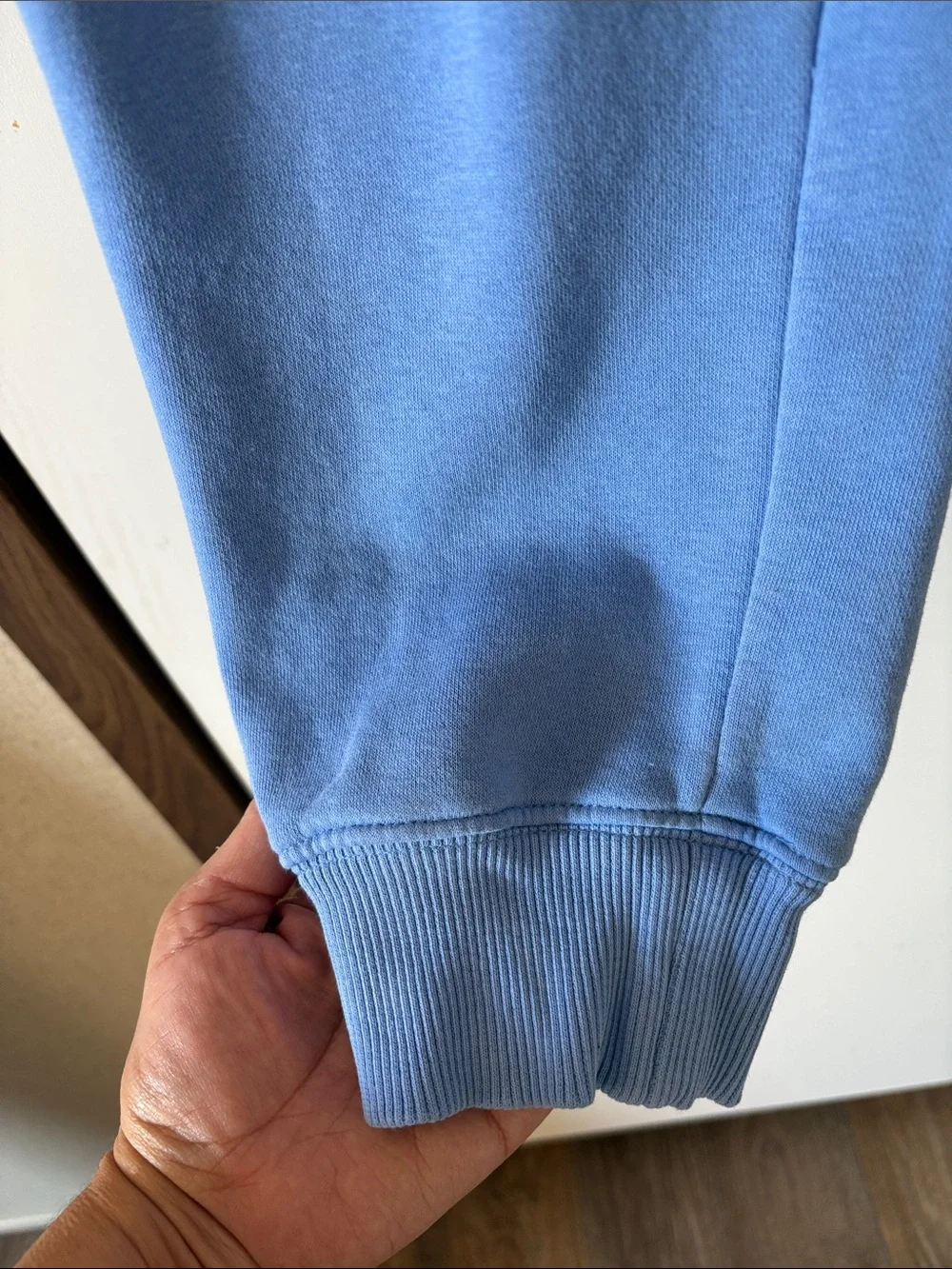 Nike Blue Fleece Jogger Sweatpants Embroidered Swoosh Athleisure Sporty Small